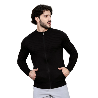 Suéter Zíper Manga Longa Masculino