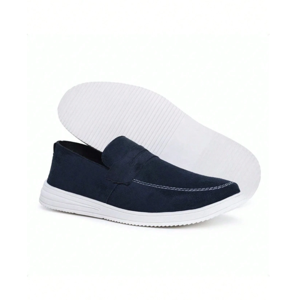 Mocassim Casual Masculino Oxford + Relógio de Ponteiro