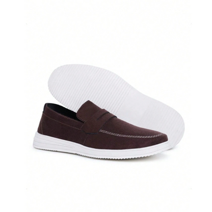Mocassim Casual Masculino Oxford + Relógio de Ponteiro